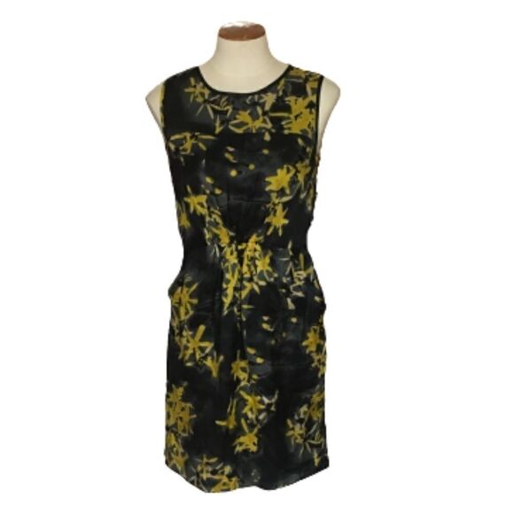 Milly New York Black and Yellow Short Shealth Dress Size 2 - Picture 2 of 5